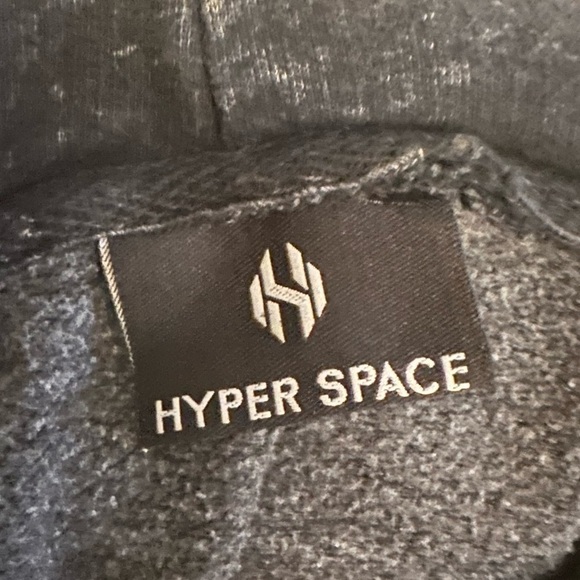 HyperSpace NASA Distressed Acid Wash Hoodie Men's Unisex Size Small - Picture 9 of 10